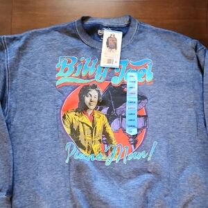 NWT Billy Joel Oversized Fit Graphic Sweatshirt Size Large L Licensed Gr…